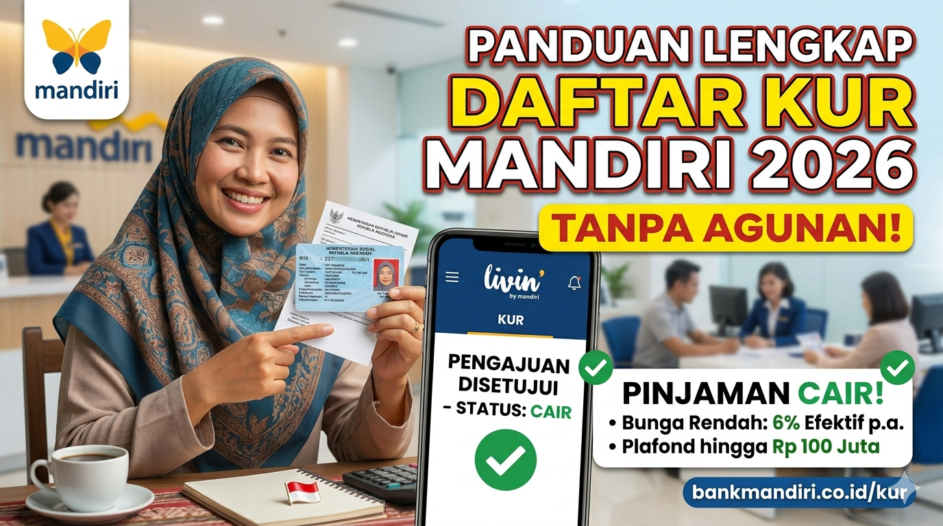 Cara Daftar KUR Mandiri 2026 Tanpa Agunan: Bunga 6%, Ini Syarat dan Prosesnya