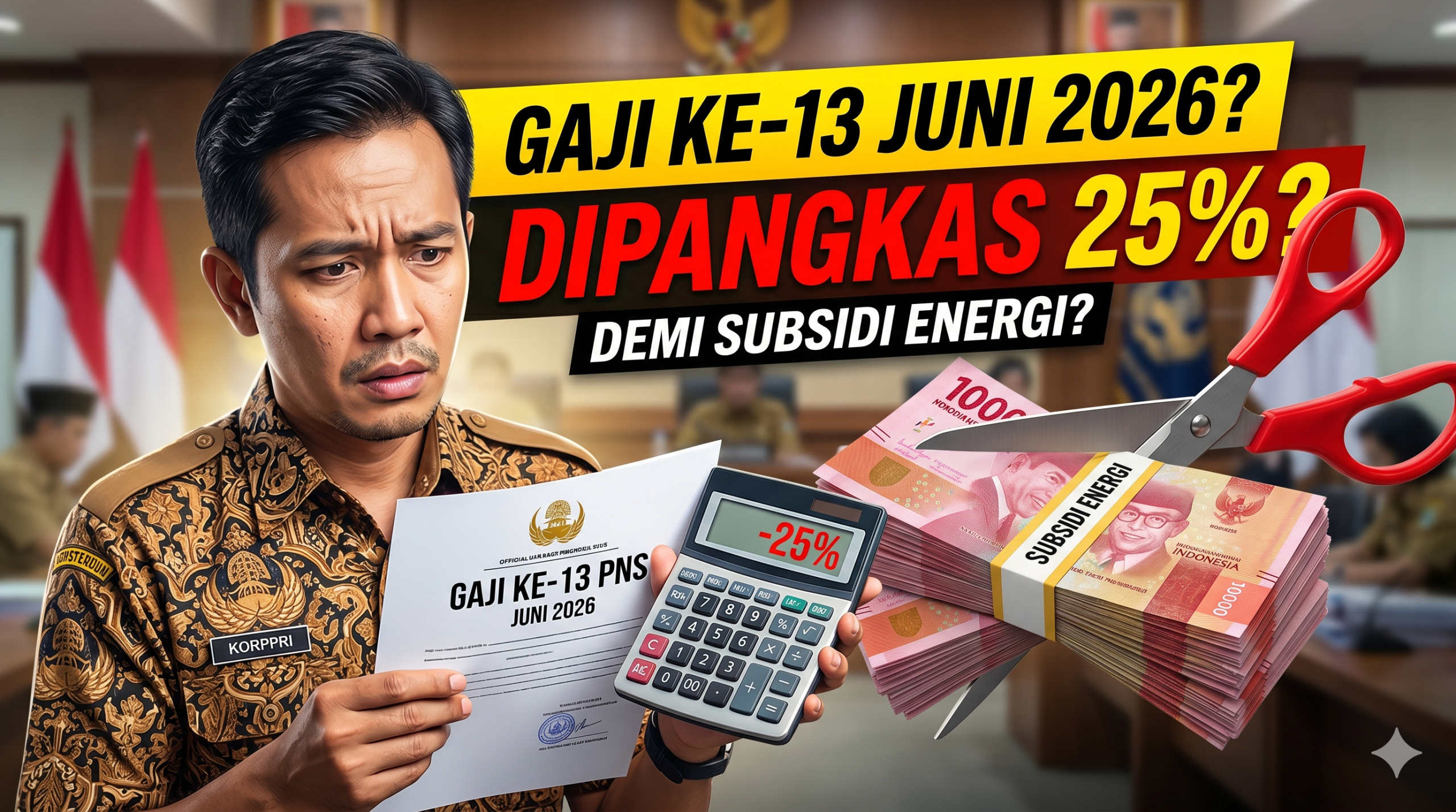 Jadwal Gaji Ke-13 PNS Juni 2026: Benarkah Dipangkas 25% demi Subsidi Energi?