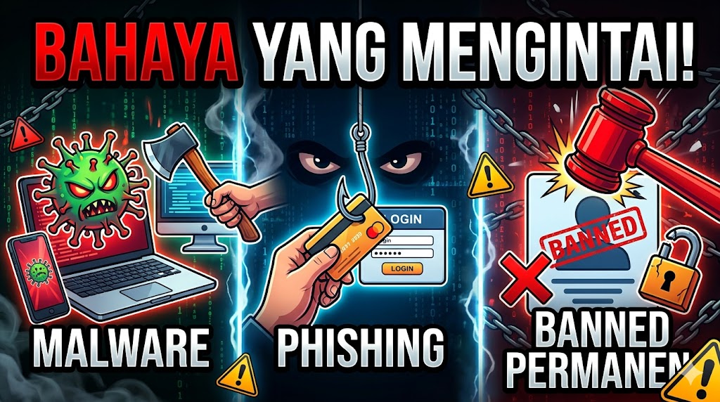 Bahaya yang Mengintai: Malware, Phishing, dan Banned Permanen
