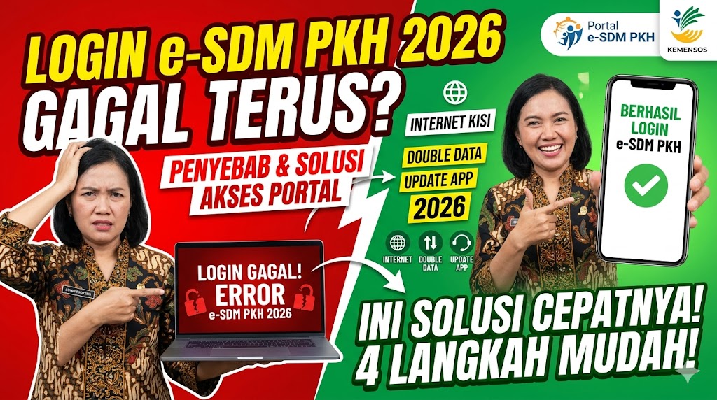 Login e-SDM PKH 2026 Gagal Terus? Ini Penyebab dan Solusi Akses Portal Kemensos